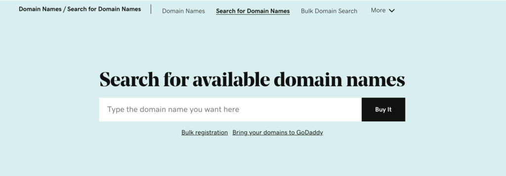Buying Competitor's Websites That Have Gone Out of Business: GoDaddy Domain Search